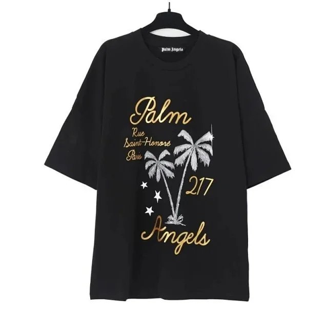 Palm Angels College Style Printed Casual Loose Short Sleeve T-Shirt