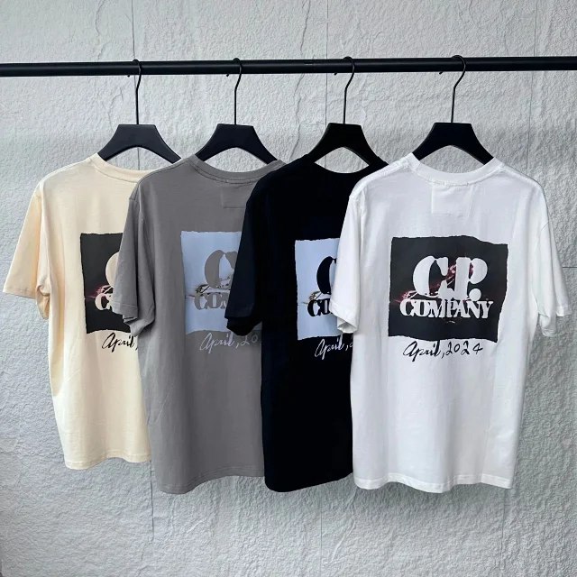 C.P.Company round neck pullover fitted straight short sleeve T-shirt