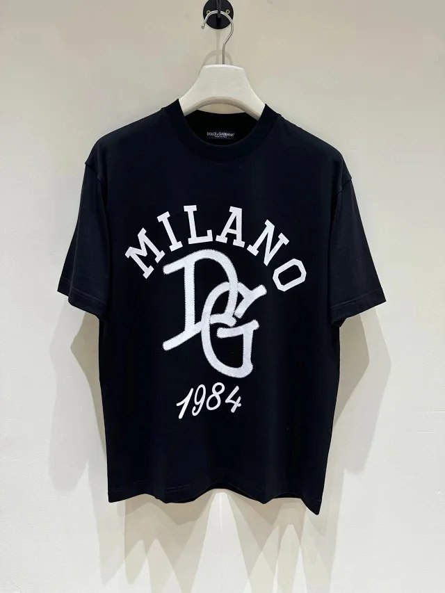 Dolce & Gabbana New Printed Loose Heavy Letter Short Sleeve Round Neck T-Shirt
