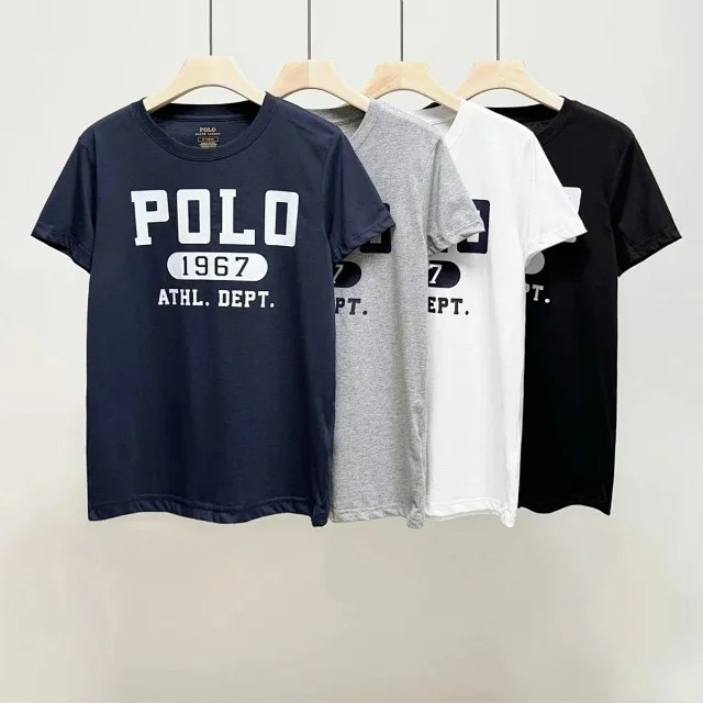 Polo Ralph Lauren Logo Alphanumeric Print Round Neck Slim Short Sleeve T-Shirt