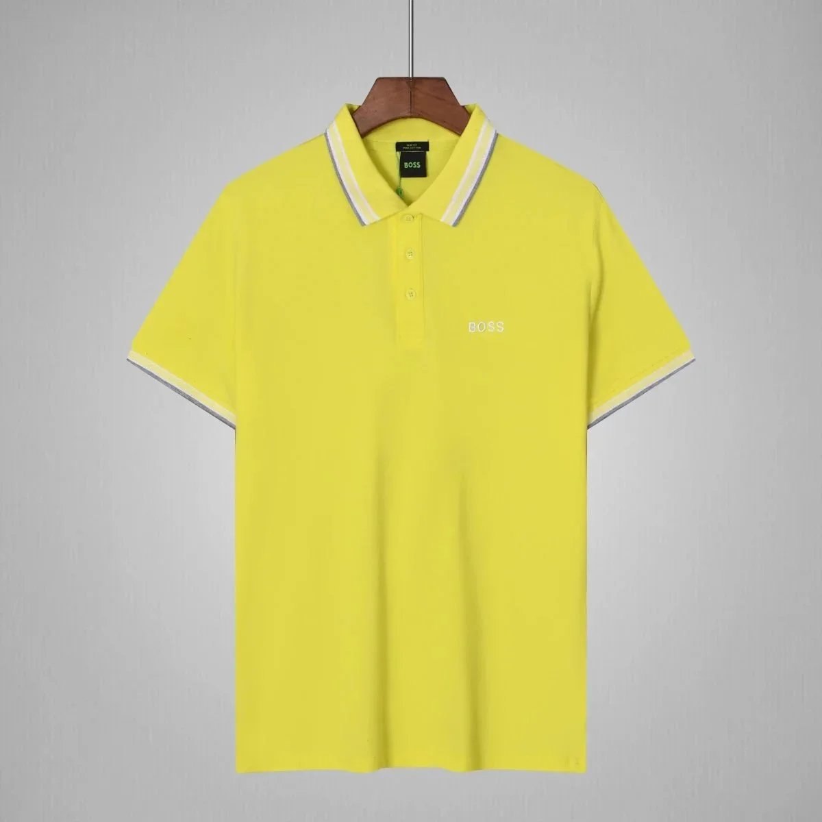  HUGO BOSS Logo Embroidered Cotton Short Sleeve Polo Shirt T-Shirt