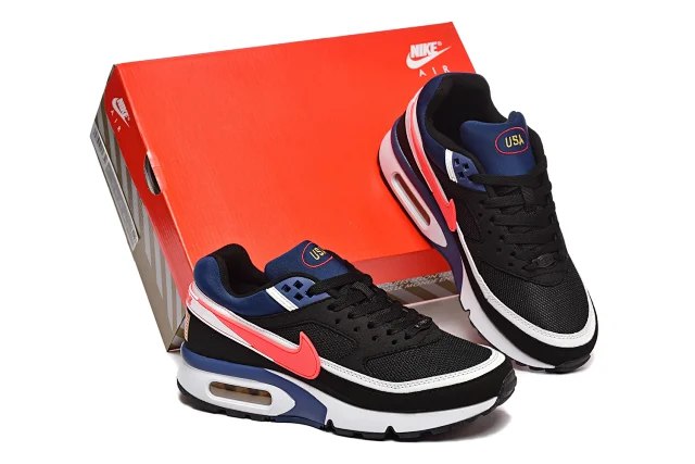 Nike Air Max BW White Violet Trend Fabric Leather Low-Top Running Shoes