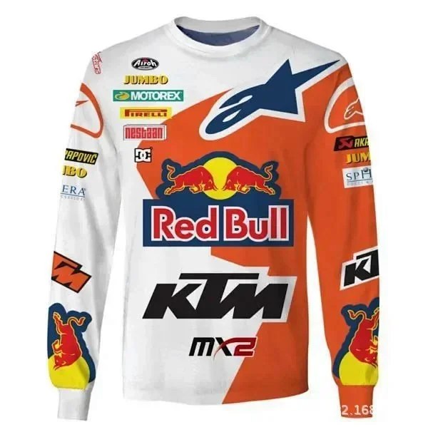  Motocross & Racing  Suprem outdoor off-road mountain bike Red Bull downhill racing suit sweatshirt