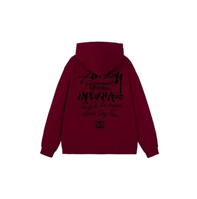 Stussy Spring and autumn fashionable all-match hooded sweatshirt