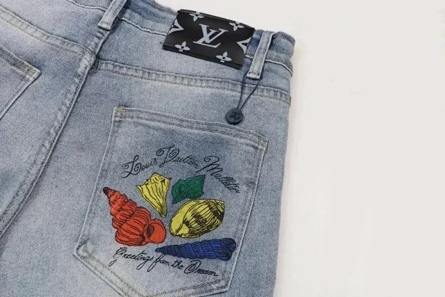 Louis Vuitton LV slim fit versatile comfortable jeans