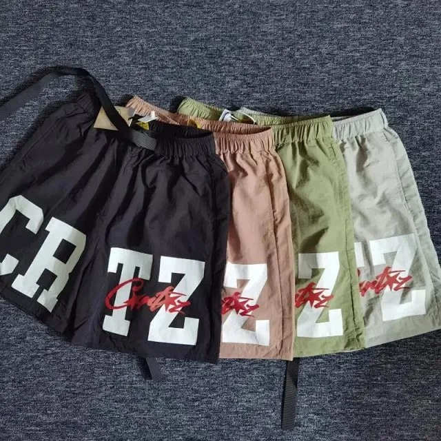 Corteiz Alcatraz Cruise Ship Printed Unisex Loose Shorts-