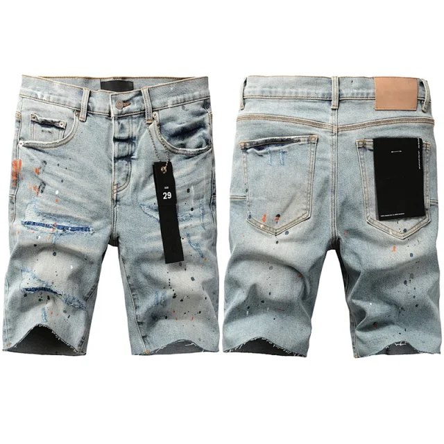  Purple fashion trend denim casual shorts jeans