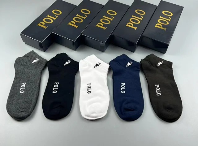 POLO Solid color breathable socks 5 pair