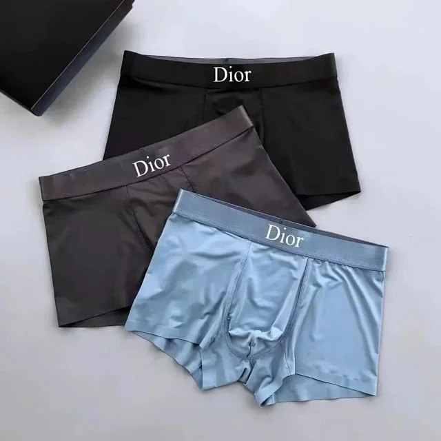 Dior Men's Fashion Solid Color Briefs Boxer Briefs