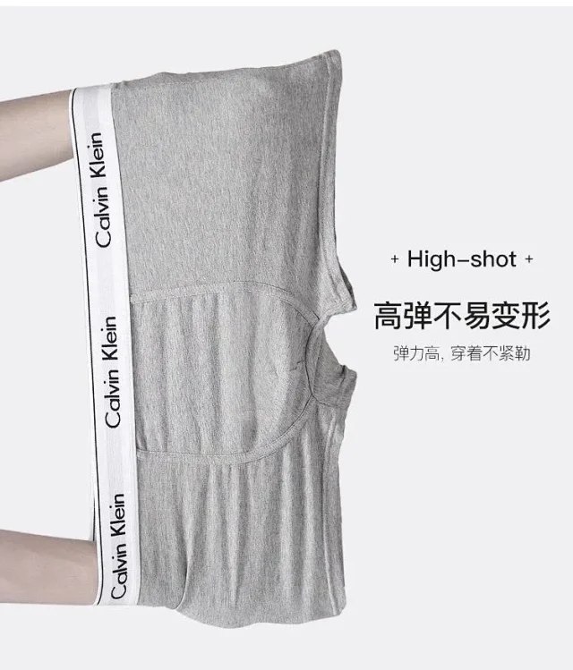 Calvin Klein CK Men's Fashion Solid Color Underwear boxer 3pcs