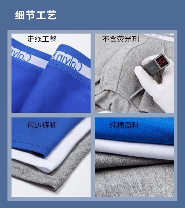 Calvin Klein CK Men's solid color underwear boxer 3pcs（11 styles）