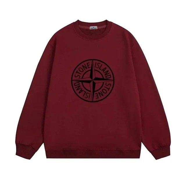 Stone Island Fashionable and simple round neck solid color loose top
