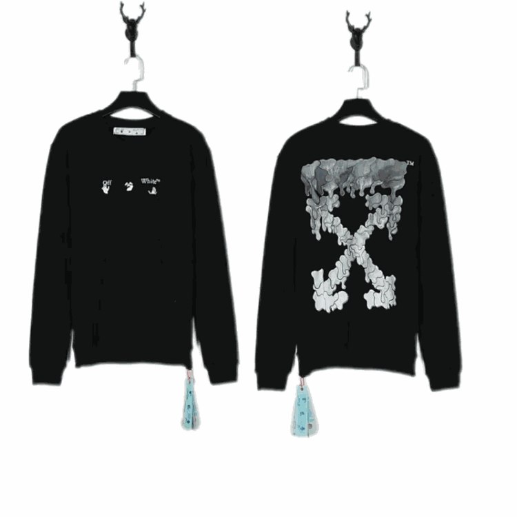 off white Gradient Arrow Oil Painting Print Sweatshirt（37 styles)