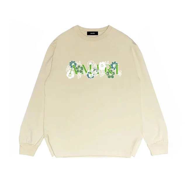 AMIRI Casual dotted lotus print lettering Hundred Towers top（9 styles)