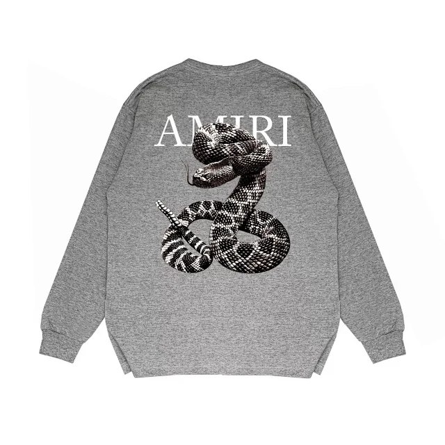 AMIRI Animal Print Snake Pattern Round Neck Chinese Cotton Couple Sweatshirt（13 styles)