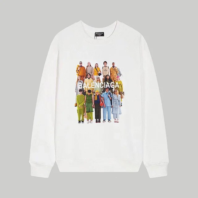 Balenciaga New Punk Letters Basic Printed Long Sleeves