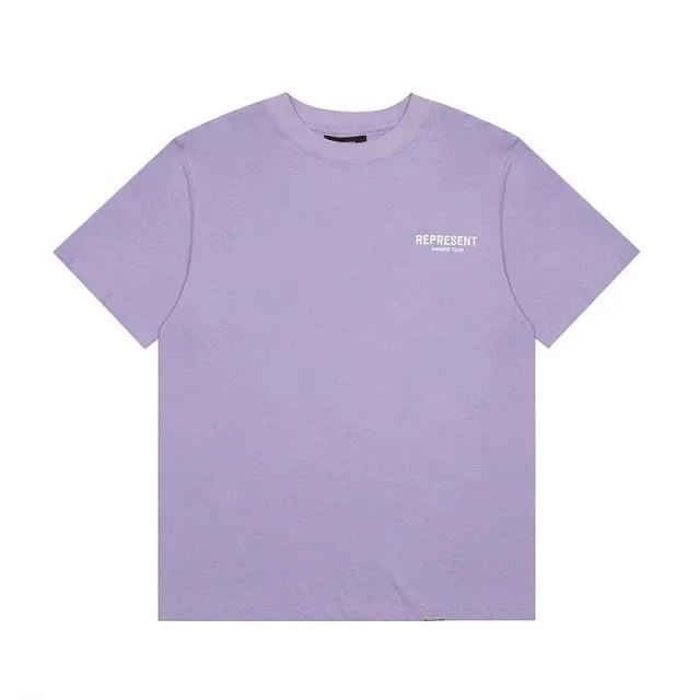 REPRESENT Retro high street small neckline letter print T-shirt