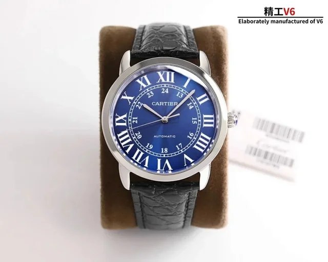 Cartier classic men's blue needle watch fashion all-match automatic men's watch（28 styles)