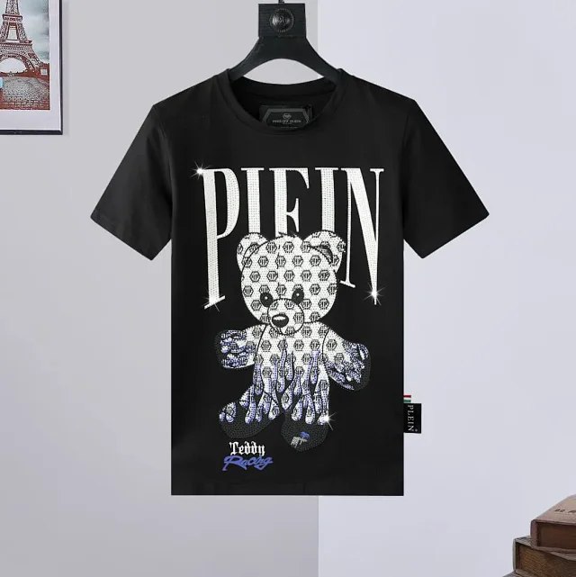 PLEIN Summer new violent bear hot diamond round neck fashionable short-sleeved T-shirt