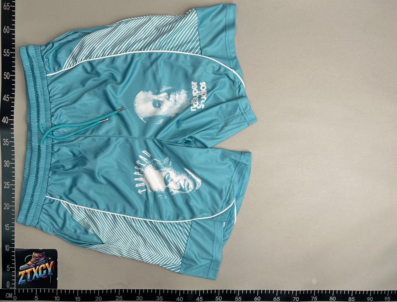 Letter loose round neck short sleeve T-shirt suit shorts-JS 